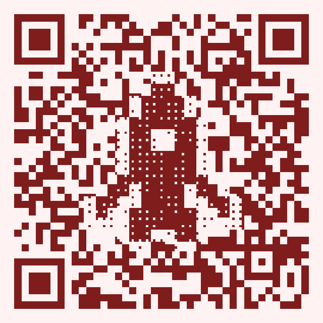 红色像素画二维码,中央是火箭图案——汽车行业页真实可扫样例