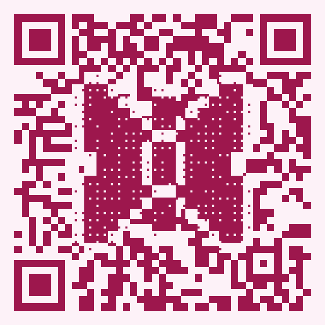 粉色像素画二维码,中央是蝴蝶图案——社交媒体页真实可扫样例