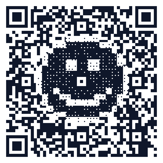Pixel-art vCard QR code with a smiley icon drawn inside the modules — scan it to save a demo contact card